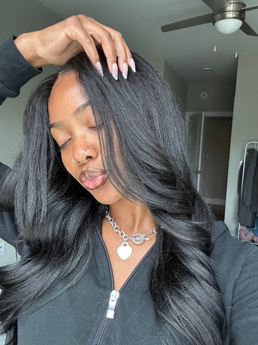 7x5 24 inch Yaki Straight Wig